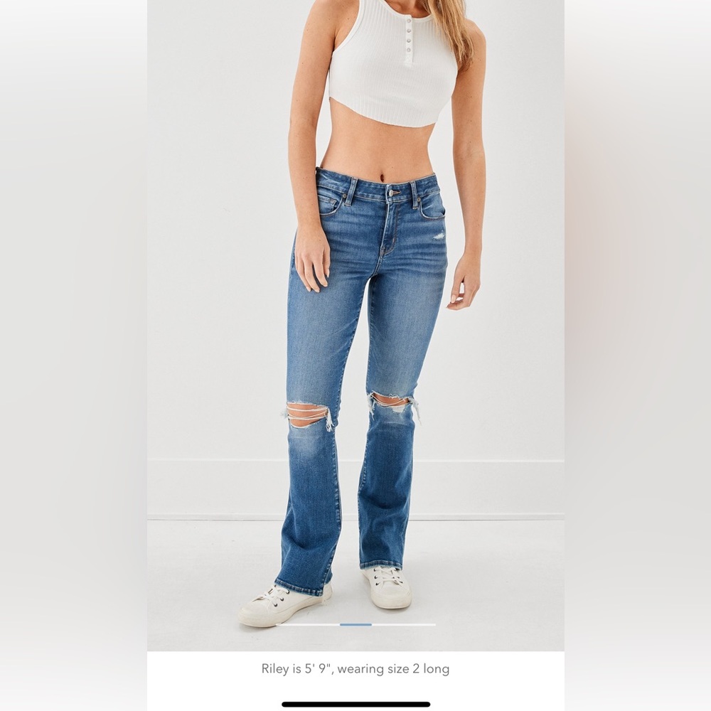 AE Next Level Ripped High Waisted Skinny Kick Jeans